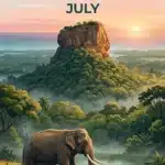 Sri Lankan coastline in July, mid-year travel season